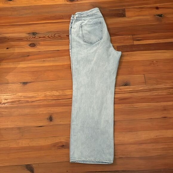 Rue+ Rue21 Denim Blue Jeans Womens Size 14 Straight Wide Leg Loose Fit - Picture 4 of 13